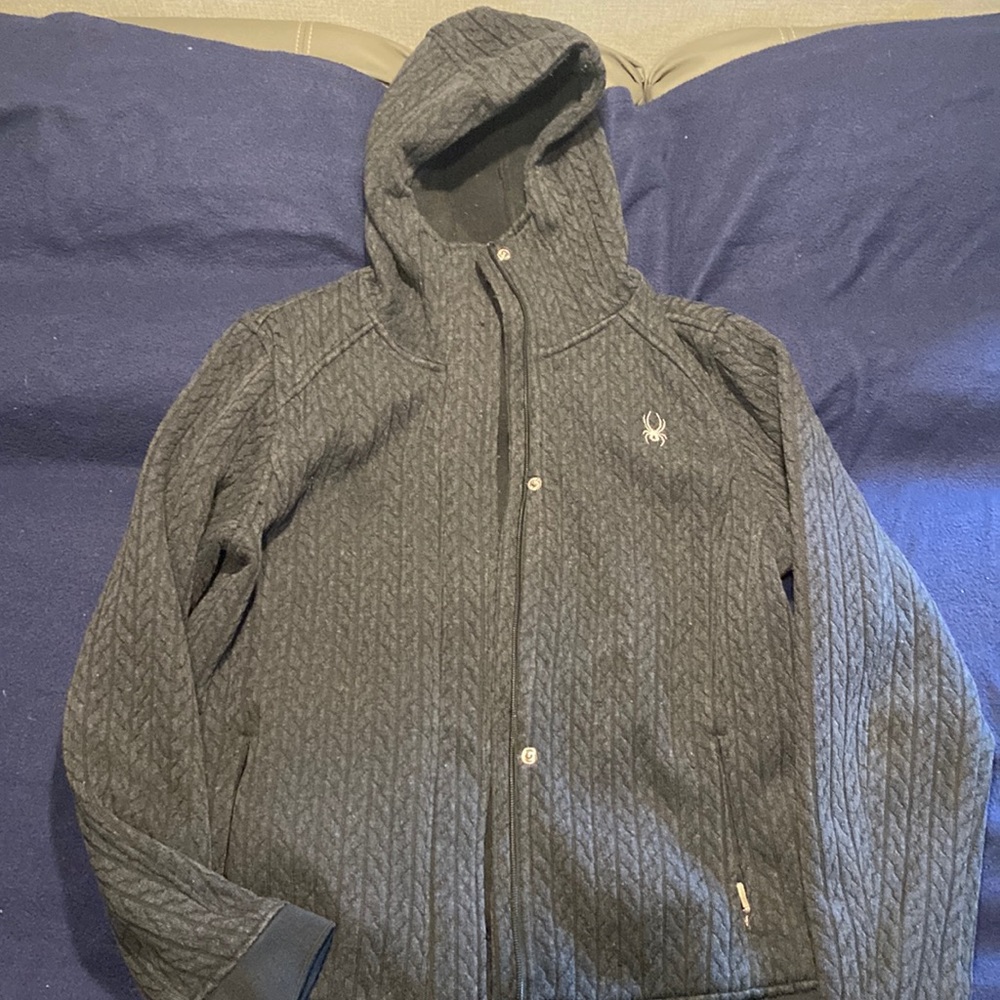 Spyder zip-up hoodie womens black